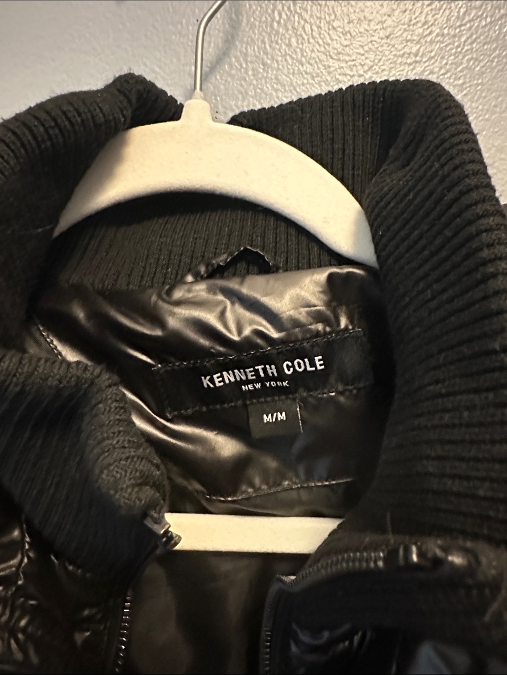 Calvin Klein Shiny Black Quilted Long Puffer Coat - Picture 4 of 5